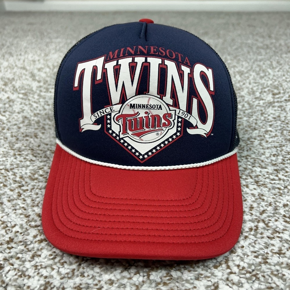 Minnesota Twins Hat‎ Cap Snap Back Mens One Size Blue MLB Baseball '47 Trucker